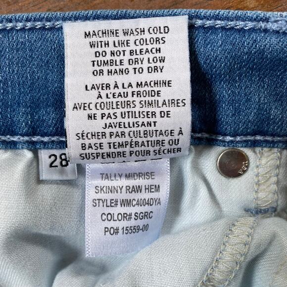 Hudson Midrise Tally Skinny Jeans Raw Hem Crop 28 - Excellent - Picture 12 of 16